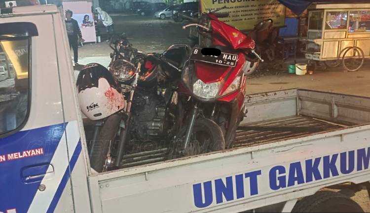 Kecelakaan Mega Pro vs Mio M3 di Kota Kediri, 3 Orang Masuk RS