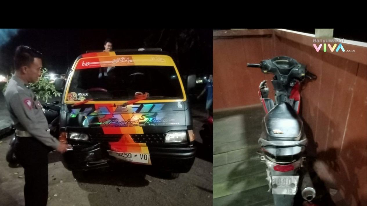 Kecelakaan Mobil Pikap dengan Motor Supra di Siliragung Banyuwangi, 1 Orang Tewas