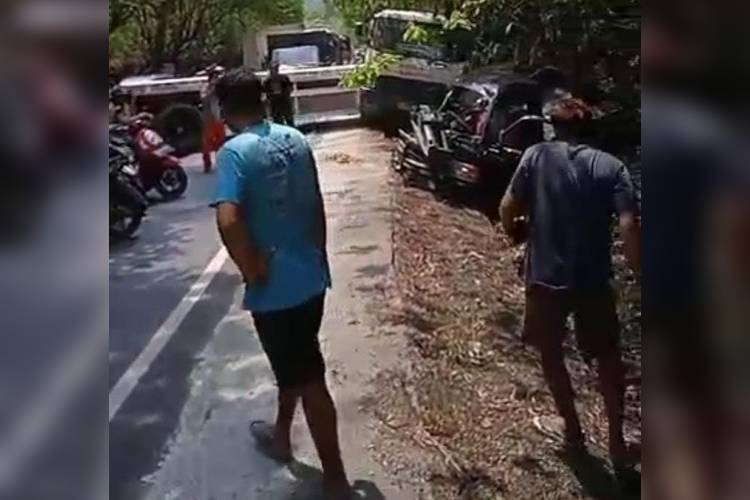 Kecelakaan Pikap dan Truk Traktor Akibatkan Satu Orang Meninggal