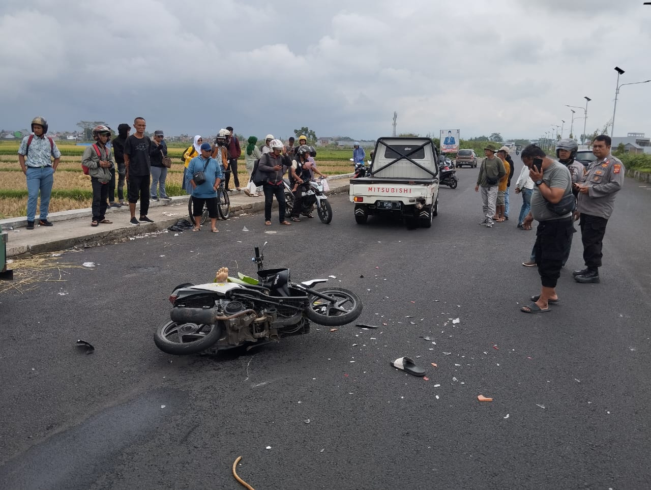 Kecelakaan di JB Purbaratu, Pemotor Tewas Menggenaskan