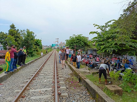 Seorang Pria Tewas Ditabrak Kereta Api di dekat Gedung IV Pasar Horas