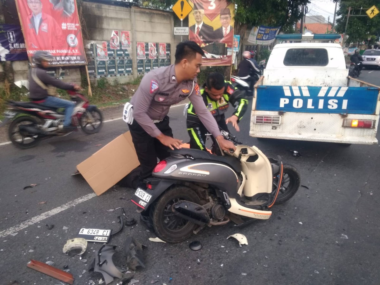Tabrakan di Jalan Serang-Pandeglang Dekat RS Bhayangkara Polda Banten, 1 Orang Tewas